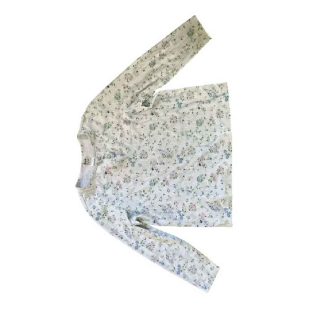 Blair Kids Floral Long Sleeve Shirt - White and Multicolor